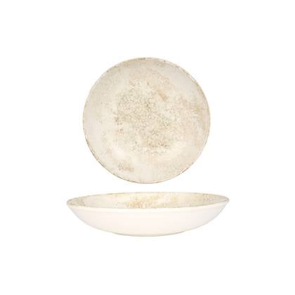 Bonna Diep bord - Nacrous - Porselein - 23 cm (1000cc) - set van 6 Beige