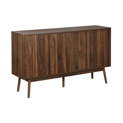 Sweeek  Dressoir, donker houtdecor, Linear, B 150 x D 39.5 x H 90cm