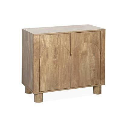 sweeek - Exotisch dressoir van mdf-hout 2 deuren lengte 80 cm