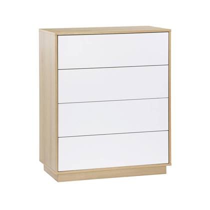 sweeek - Commode met 4 lades in bicolor houteffect