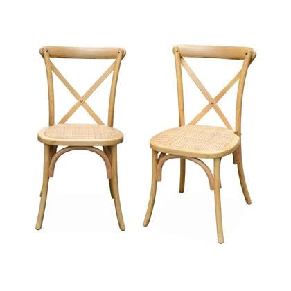 Sweeek  Vintage houten bistrostoel (set van 2)