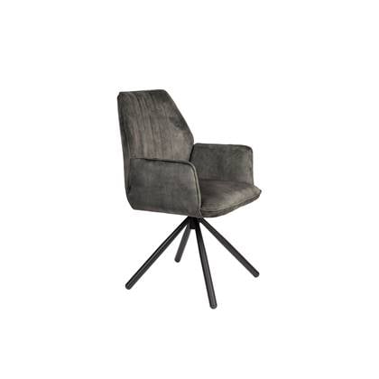 Housecraft Jamie Eetkamerstoelen armleuning Groen - Set van 2