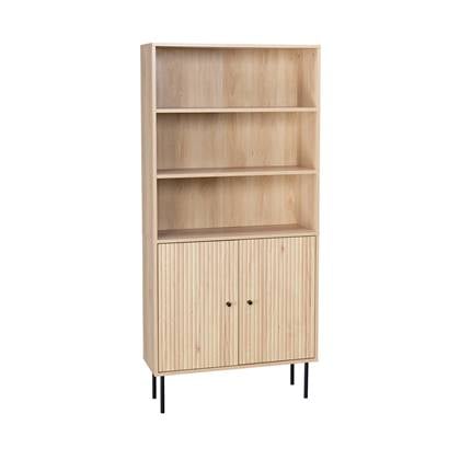 sweeek - Boekenkast, L80 x D29 x H170.5cm Bruin