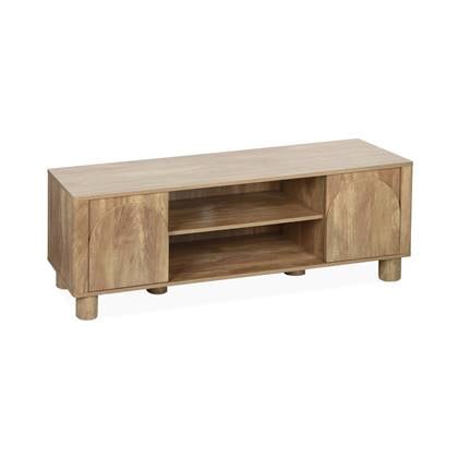 sweeek - Exotisch houten mdf 2-deurs tv-meubel 150 cm lang