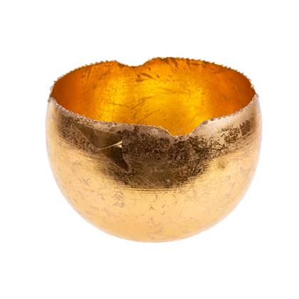 Cosy & Trendy Waxinelichthouder - goudkleurig - metaal - 15 cm