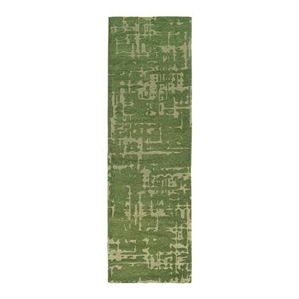 Louis de Poortere Structures Runner 80 x 250 cm - Perrier's Green