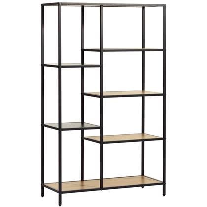 Giga Living - Open Kast Altino Wild Eiken Melamine 146cm Zwart