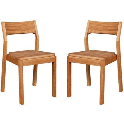 NADUVI Collection Set van 2 Lina eetkamerstoelen Bruin