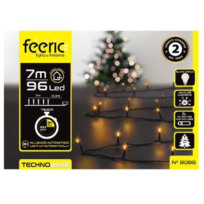 Feeric lights kerstverlichting - warm wit - 7 meter - 96 leds