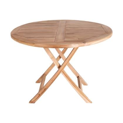 Artichok Jane inklapbare houten tuintafel - Ø 100 x 75 cm Bruin