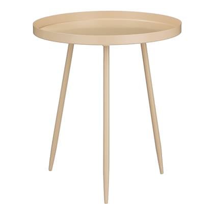 Mica Decorations Flores Bijzettafel - H44 x Ø40 cm - Beige