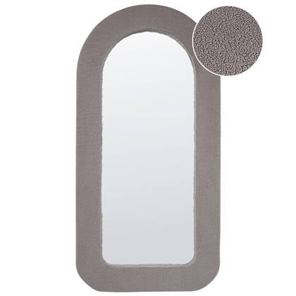 Beliani - CERVON - Wandspiegel - Taupe - 60 x 120 cm - Bouclé Beige