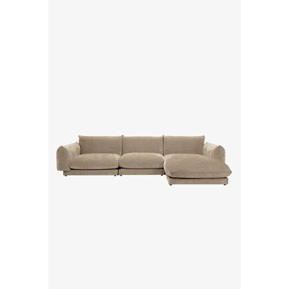 Sissy-Boy Countess 4-zits bank chaise longue rechts Hessian