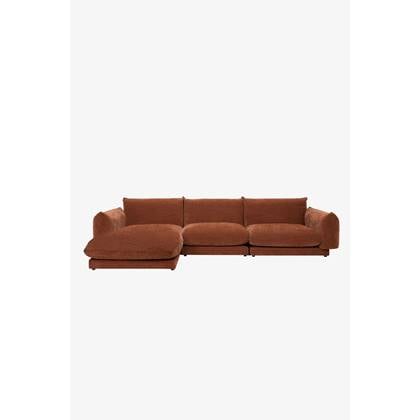 Sissy-Boy Countess 4-zits bank chaise longue links Rust