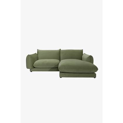 Sissy-Boy Countess 3-zits bank chaise longue rechts Olive green