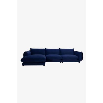 Sissy-Boy Countess 4-zits bank chaise longue links Dark blue