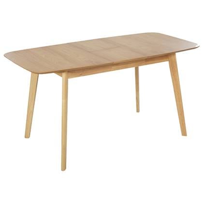 Beliani-MADOX -Uitschuifbare eettafel-Lichthout-120-150 x 75 cm-MDF Bruin