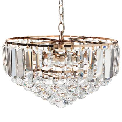 Beliani - ACHEIRO - Kroonluchter - Goud - 49 cm - Kristal