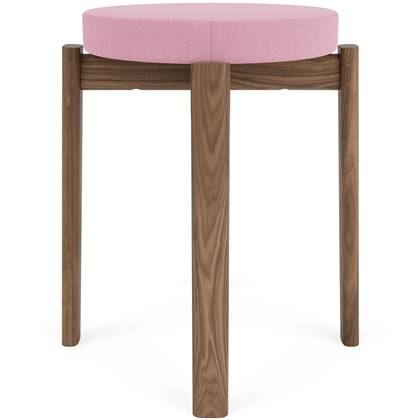 Audo Copenhagen Passage kruk H48 walnoot Vidar Pink 0526