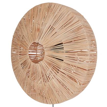 Beliani - LUMUT - Wandlamp - Naturel - Stro Beige