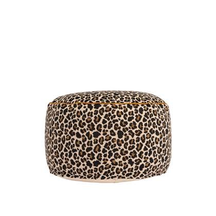 Sissy-Boy Bruine poef met leopard patroon