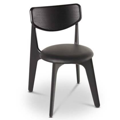 Tom Dixon Slab Side chair stoel gestoffeerd zwart