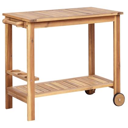 Beliani - SASSARI II - Trolley - Lichte houtkleur - Acaciahout Bruin