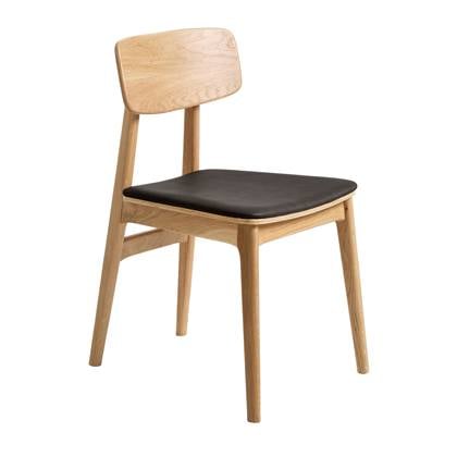 by fonQ Cade Eetkamerstoel - Naturel Eiken - Zwart