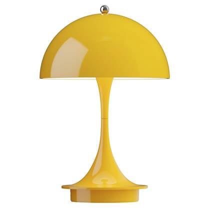 Louis Poulsen Panthella tafellamp V3 Ø16 LED oplaadbaar Opaque Yellow