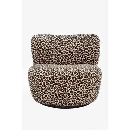 Sissy-Boy Bruine draaifauteuil met leopard print