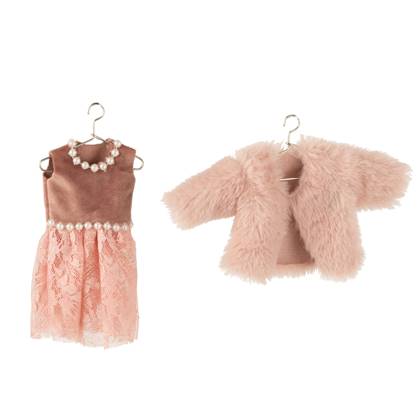 J-Line hanger Mini Vest|Kleedjes - textiel - oud|licht roze - 2 stuks