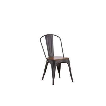 Venture Home Tempe Stoel 53 x 85 x 45 - Walnoot - 2-pack Bruin