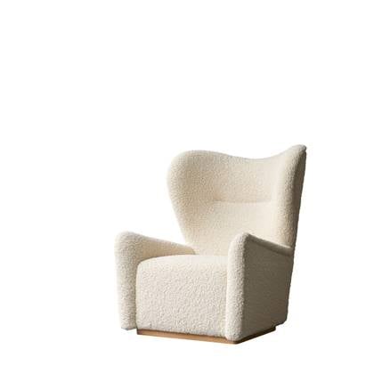 Tikamoon - Sherpa - Fauteuil van massief eikenhout en stof