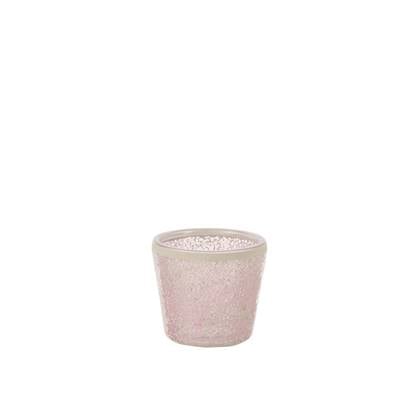 J-Line kaarshouder Mozaiek Conisch - glas - roze