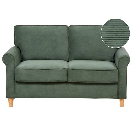 Beliani - RONNEBY - Tweezitsbank - Donker - Corduroy Groen