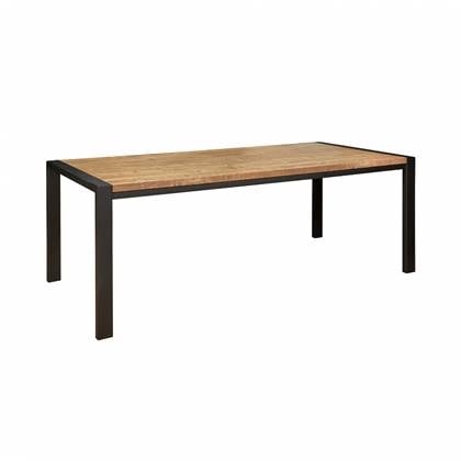 Woonexpress Eettafel Tilburg - MDF - Naturel - 160 x 77 x 90 cm (BxHxD)