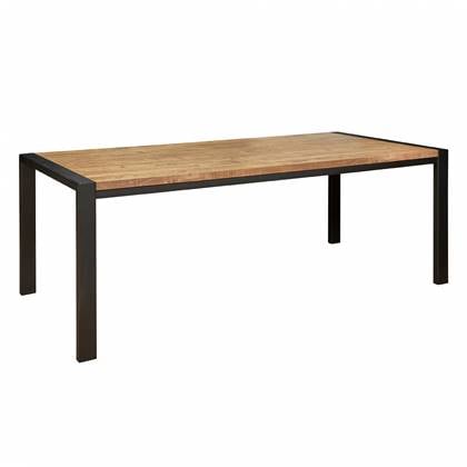 Woonexpress Eettafel Tilburg - MDF - Naturel - 220 x 77 x 100 cm (BxHxD)