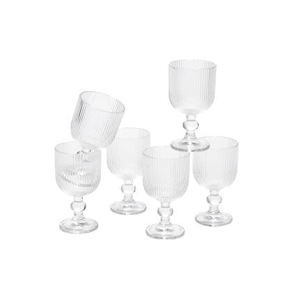 Mica Decorations Merlot Wijnglas - Set van 6 - 250 ml - Transparant