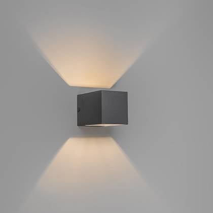 QAZQA Set van 2 moderne wandlampen antraciet - Transfer afbeelding