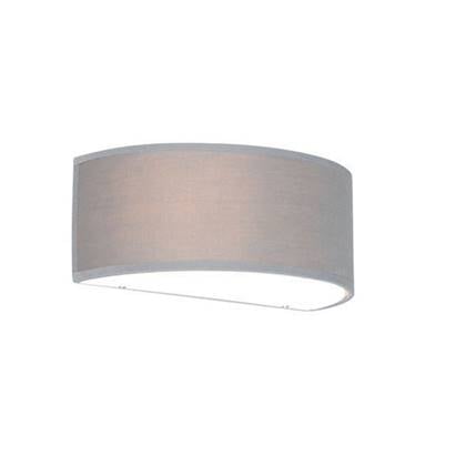 QAZQA Set van 2 wandlampen half rond grijs - Drum afbeelding