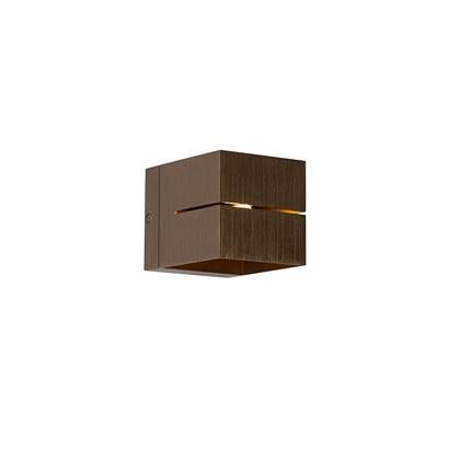 QAZQA Smart wandlamp donker 9,7 cm incl. Wifi G9 - Transfer Brons
