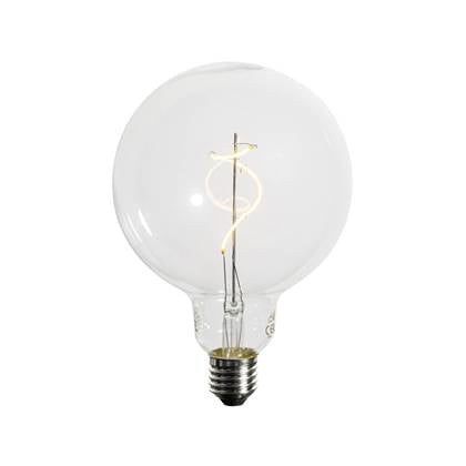 LUEDD E27 dimbare LED spiraal filament G125 4W 270 lm 2700K