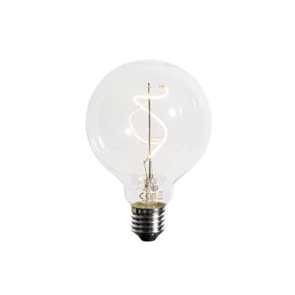 LUEDD E27 dimbare LED spiraal filament G95 4W 270 lm 2700K