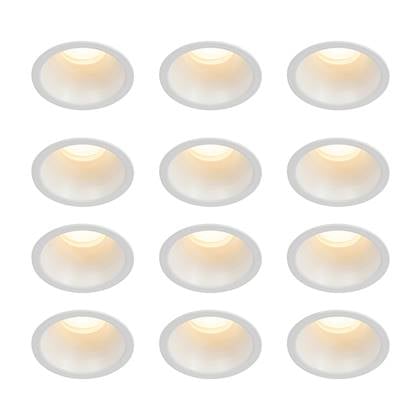 QAZQA Set van 12 inbouwspots wit GU10 35mm IP44 - Dept