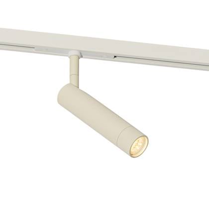 QAZQA slimline uzzy - Moderne Spot railsysteem verlichting, railverlichting geschikt voor led - 1 lichts - Ø 2.8 cm - Beige - Woonkamer | Slaapkamer | Keuken