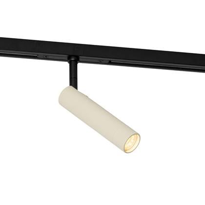 QAZQA slimline uzzy - Moderne Spot railsysteem verlichting, railverlichting geschikt voor led - 1 lichts - Ø 2.8 cm - Beige - Woonkamer | Slaapkamer | Keuken