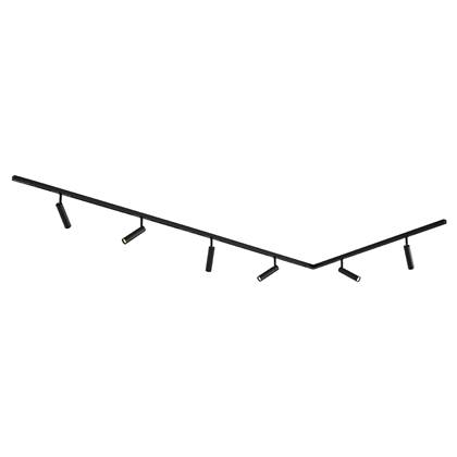 QAZQA slimline uzzy - Moderne Spot railsysteem verlichting, railverlichting geschikt voor led - 6 lichts - L 248 cm - Zwart -