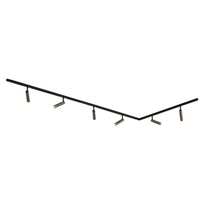 QAZQA slimline uzzy - Moderne Spot railsysteem verlichting, railverlichting geschikt voor led - 6 lichts - L 248 cm - Zwart -