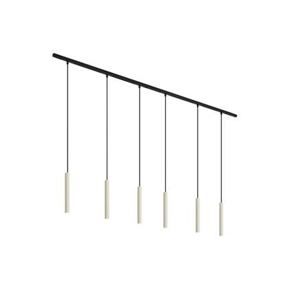 QAZQA slimline keno - Moderne Spot railsysteem verlichting, railverlichting geschikt voor led - 6 lichts - L 166 cm - Beige -