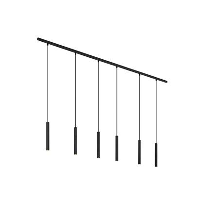 QAZQA slimline keno - Moderne Spot railsysteem verlichting, railverlichting geschikt voor led - 6 lichts - L 166 cm - Zwart -